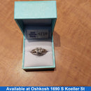 Ring - Wedding Set - White Gold 14k (.585) 6.8 grams Size 8