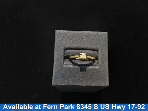 Ring - Engagement Set - Yellow Gold 10k (.417) 1.6 grams Size 8.5