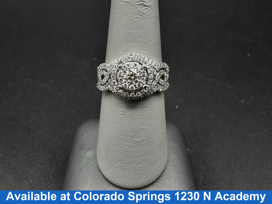 Ring - Wedding Band - White Gold 14k (.585) 10.8 grams Size 7.5