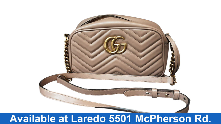 Gucci Marmont Crossbody Beige / Tan Purse / Handbag