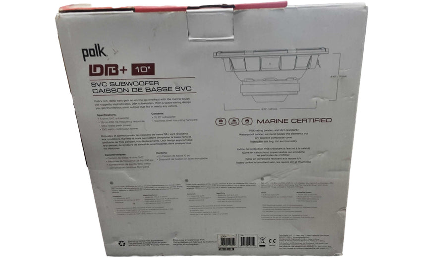 Polk Audio Db 10 Black Car Sub-Woofer