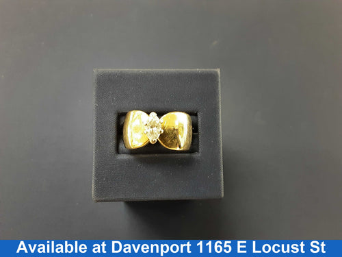 Women's Ring - Solitaire - Yellow Gold 14k (.585) 5.4 grams Size 10