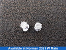 Double Stud Earrings - White Gold 14k (.585) 1.5 grams