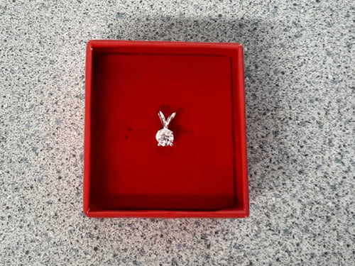 Diamond Pendant - White Gold 14k (.585) 0.7 grams