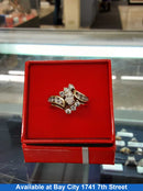 Ring - Engagement Set - Yellow Gold 14k (.585) 7.4 grams Size 8