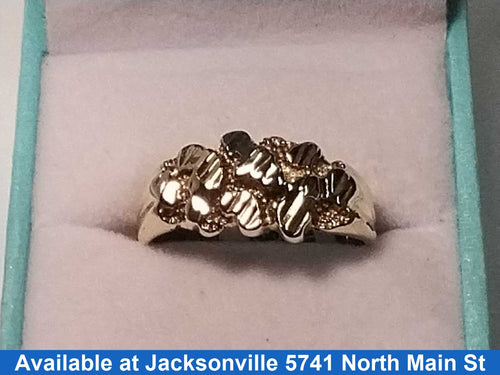 Men's Ring - Yellow Gold 10k (.417) 4.3 grams Size 10