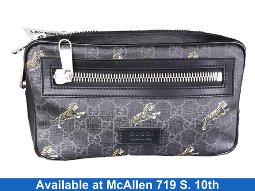Gucci Guci Tiger Gg Supreme Black Purse / Handbag