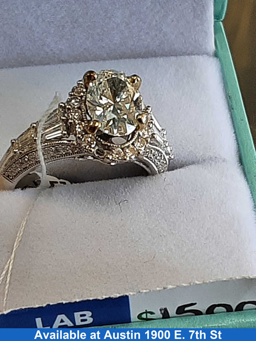Women's Ring - Solitaire - White Gold 14k (.585) 5.5 grams Size 20