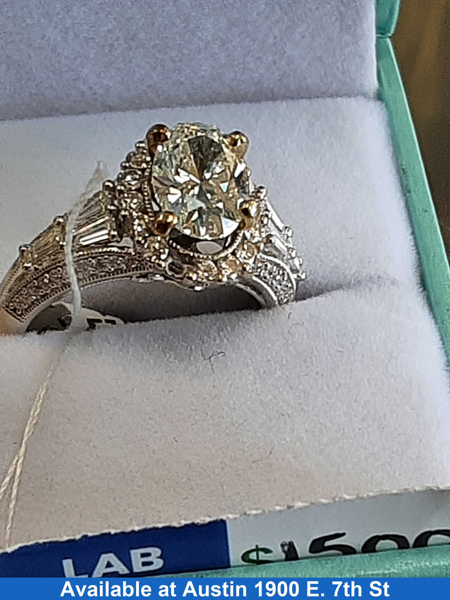 Women's Ring - Solitaire - White Gold 14k (.585) 5.5 grams Size 20