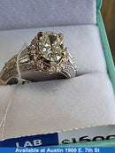 Women's Ring - Solitaire - White Gold 14k (.585) 5.5 grams Size 20