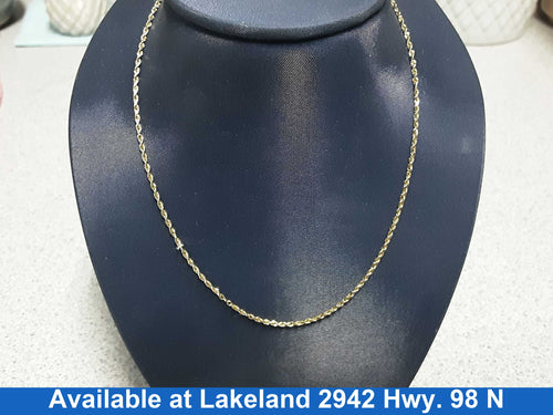 Rope Chain - Yellow Gold 14k (.585) 2.5 grams 17 inch