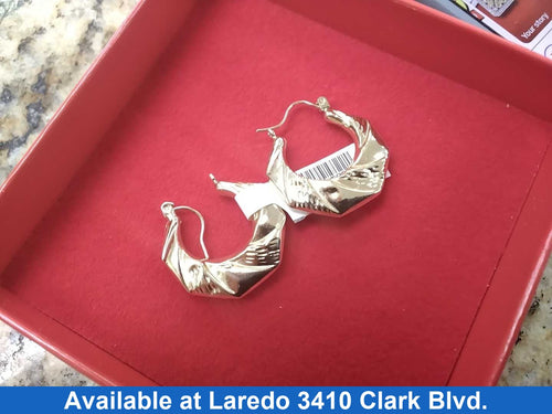 Hoop Earrings - Yellow Gold 10k (.417) 2.2 grams