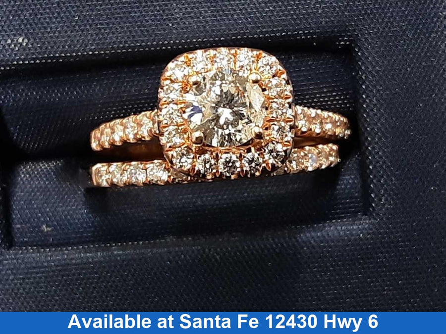Ring - Engagement Set - Rose Gold 14k (.585) 4.5 grams Size 5