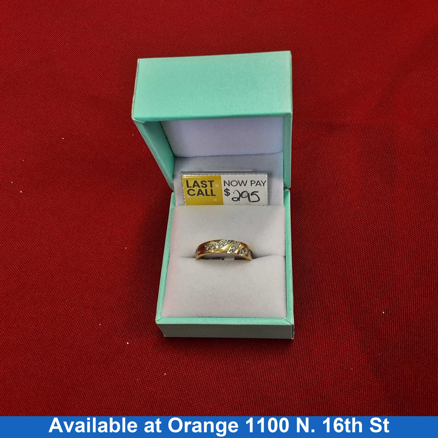 Ring - Wedding Band - Yellow Gold 14k (.585) 3.2 grams Size 7.5