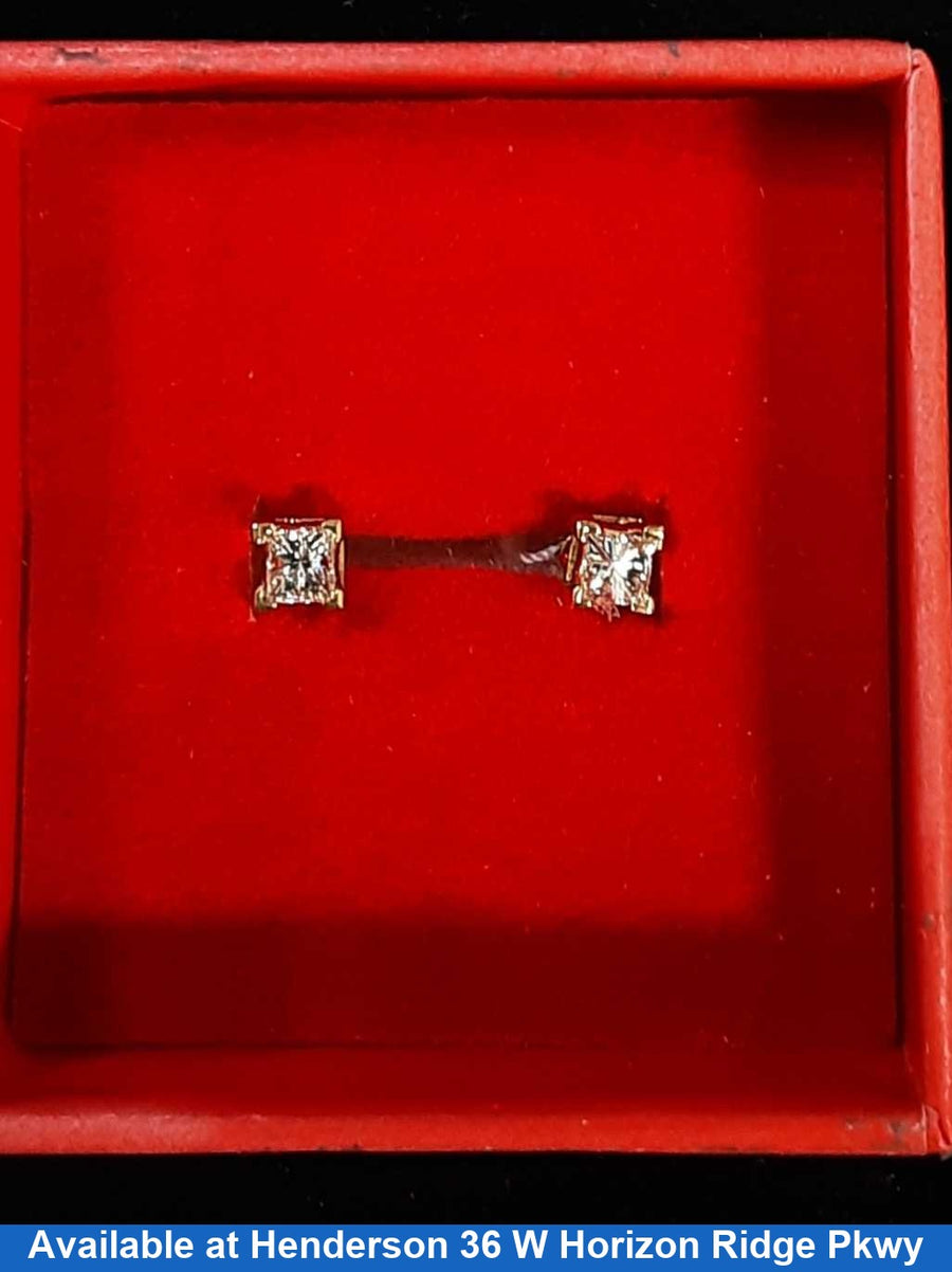 Double Stud Earring - Yellow Gold 14k (.585) 1 grams