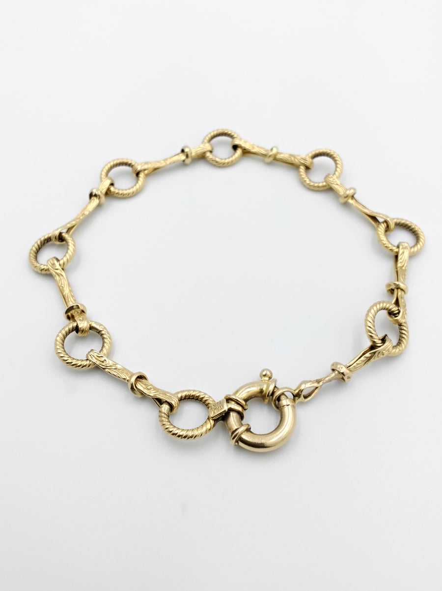 Link Bracelet - Yellow Gold 14k (.585) 4.7 grams 8 inch