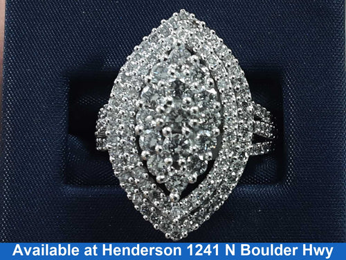Women's Ring - White Gold 14k (.585) 9.1 grams Size 20