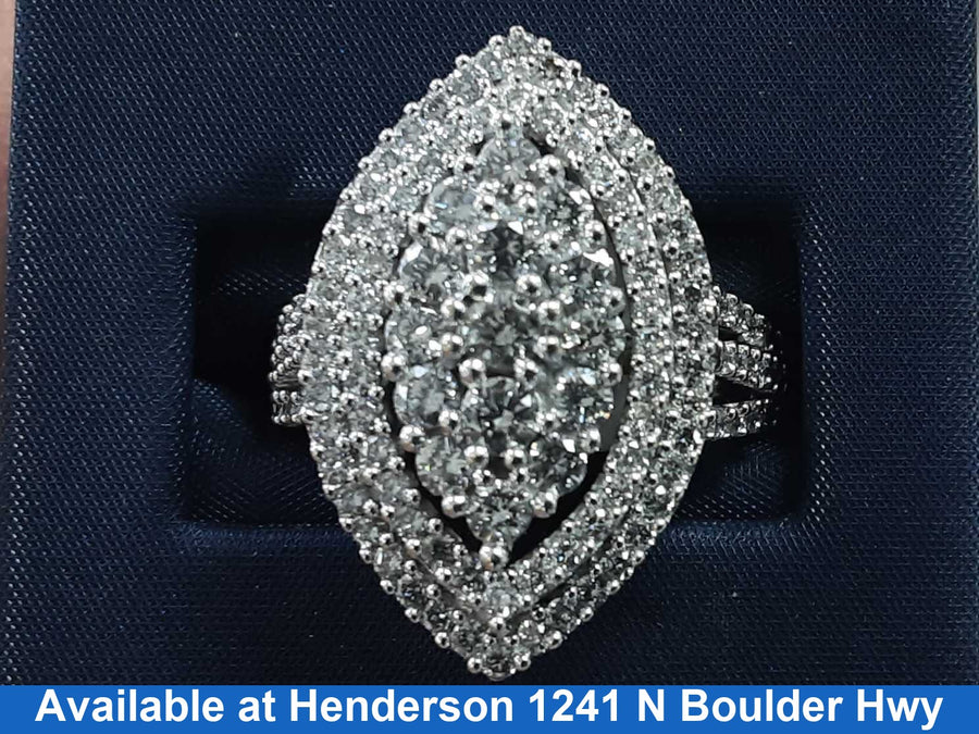 Women's Ring - White Gold 14k (.585) 9.1 grams Size 20