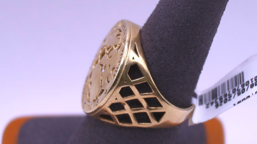 Men's Ring - Yellow Gold 10k (.417) 5.5 grams Size 9.5