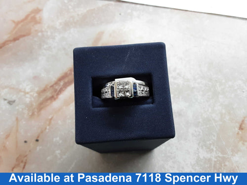 Ring - Wedding Set - White Gold 14k (.585) 7.5 grams Size 20