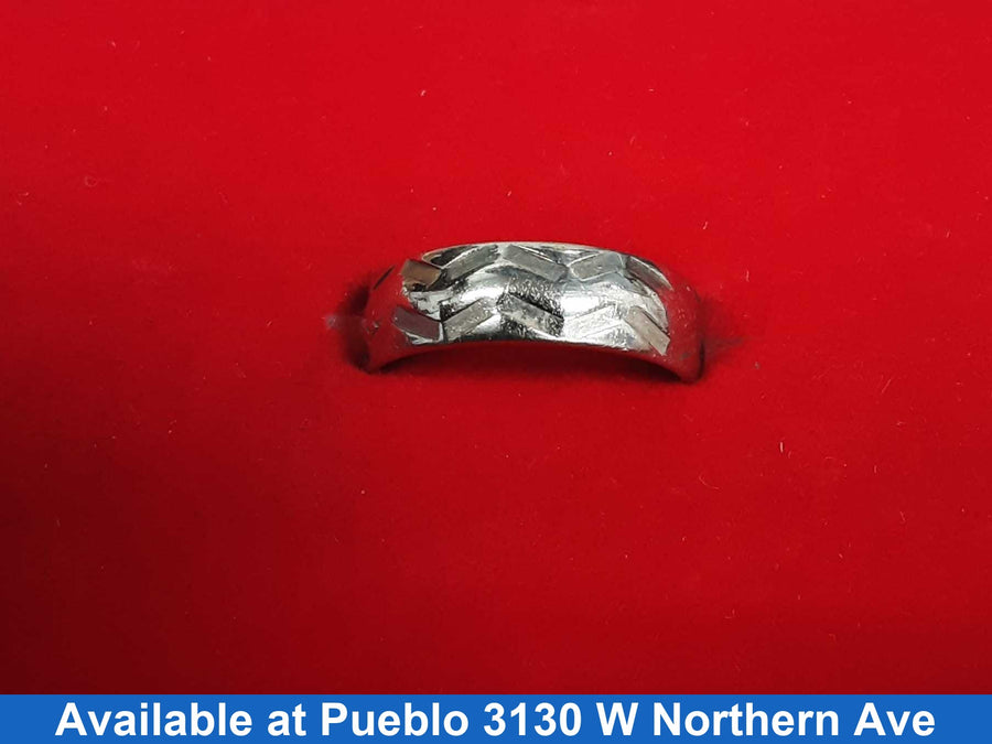 Ring - Wedding Band - White Gold 14k (.585) 5.4 grams Size 8.5