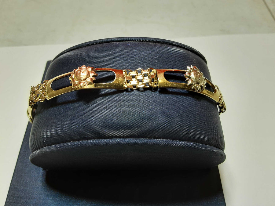 Bracelet - Tricolor Gold 10k (.417) 10.6 grams 7 inch