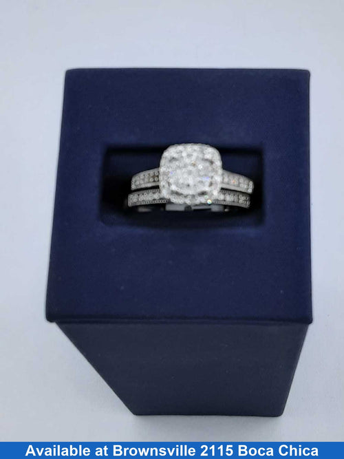 Ring - Engagement Set - Silver 5.1 grams Size 7