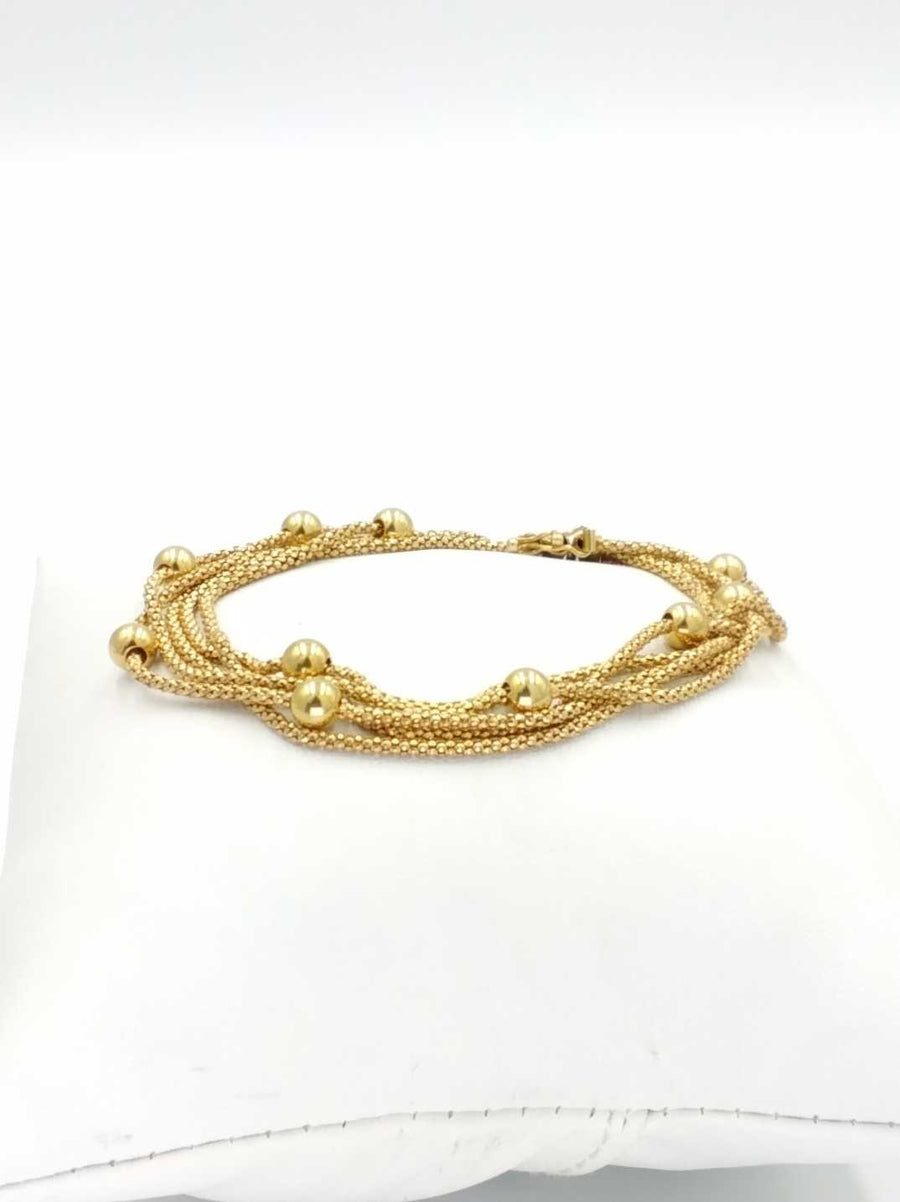 Bead Bracelet - Yellow Gold 14k (.585) 12 grams 7 inch