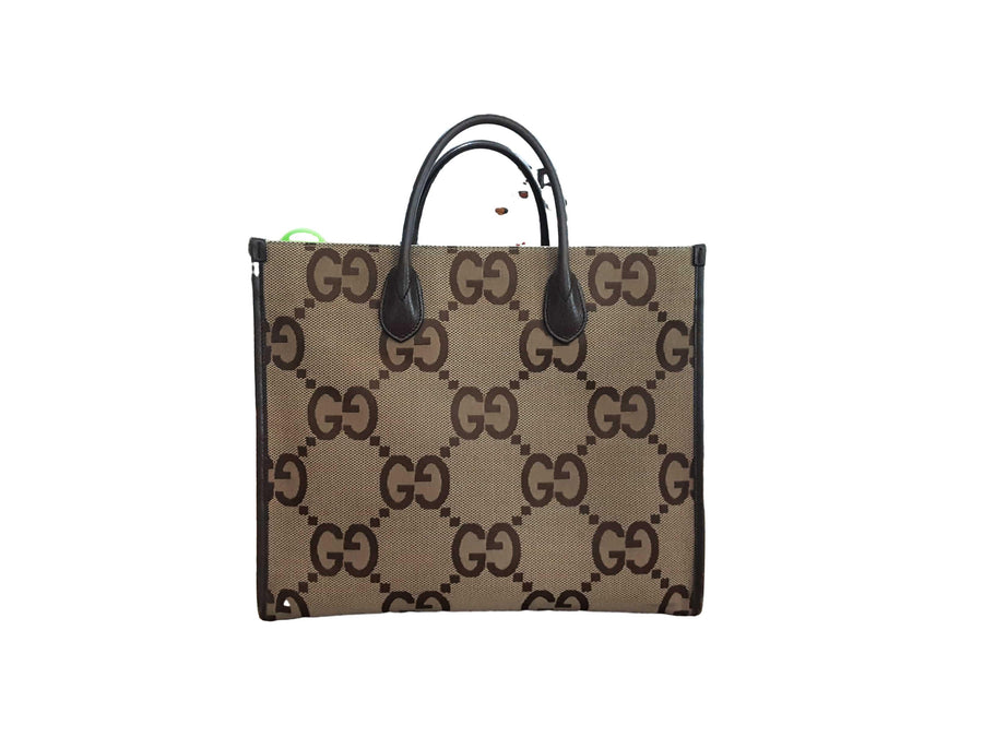Gucci Jumbo Gg Supreme Canvas Tote Bag Beige / Tan