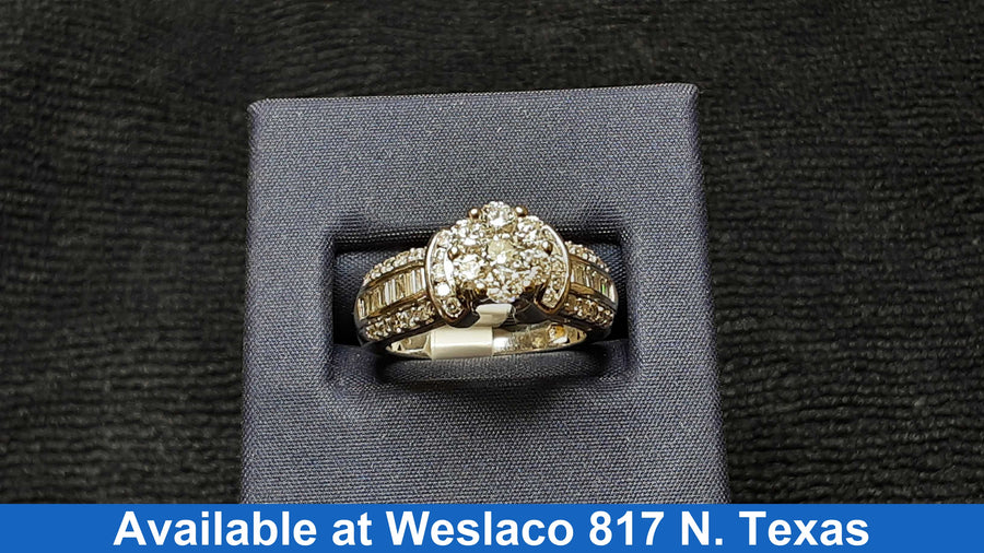 Women's Ring - Anniversary - White Gold 10k (.417) 6.5 grams Size 5.5