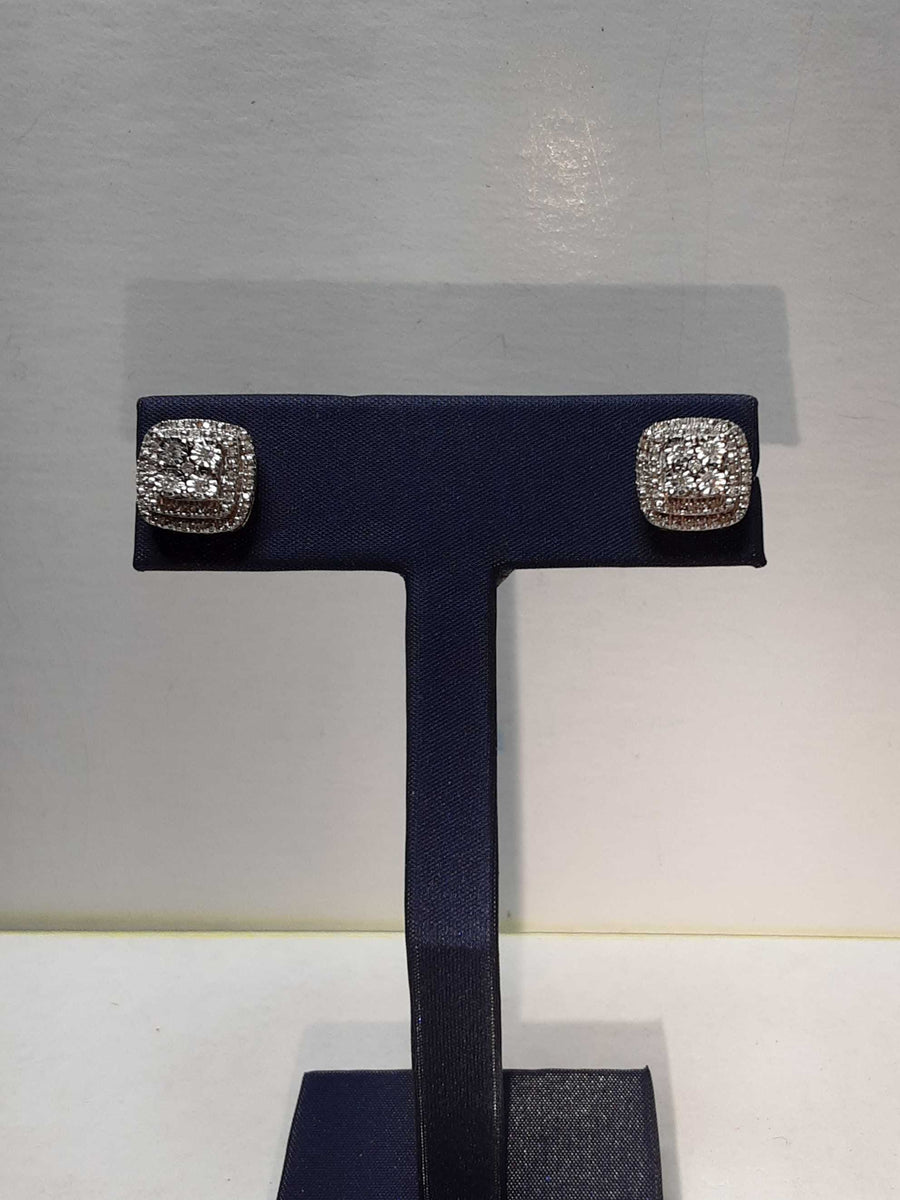 Double Stud Earring - Yellow Gold 10k (.417) 2.7 grams