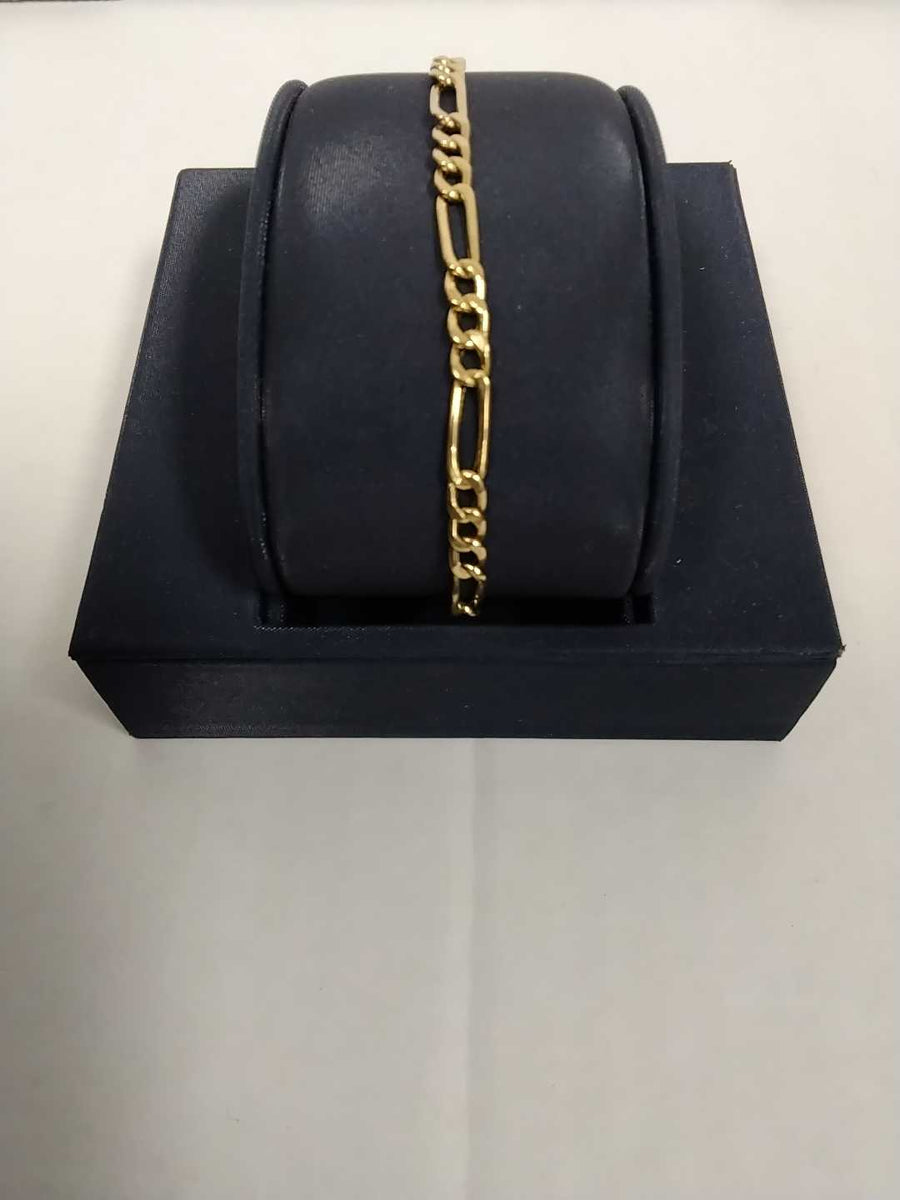 Figaro Bracelet - Yellow Gold 10k (.417) 4.8 grams 11 inch