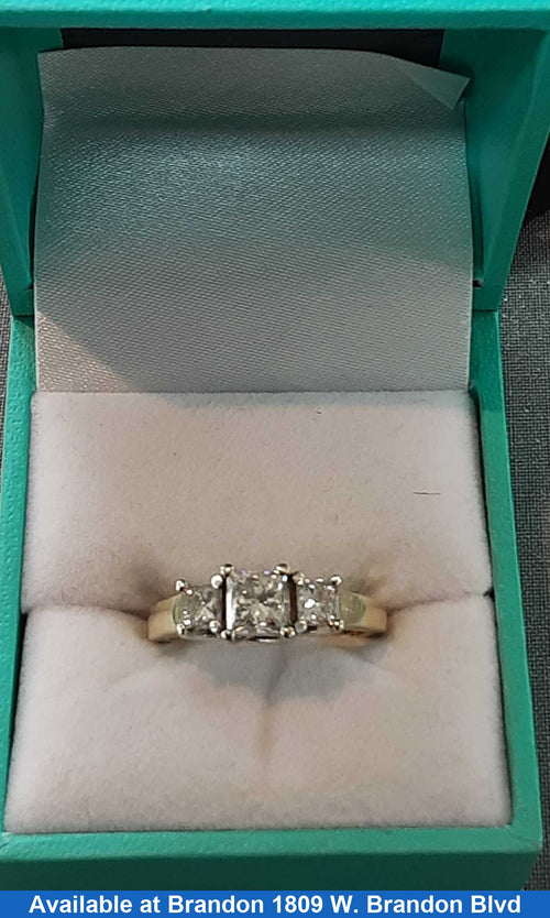 Women's Ring - Anniversary - Yellow Gold 14k (.585) 4.4 grams Size 8.5