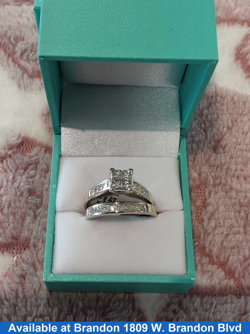 Ring - Engagement Set - White Gold 10k (.417) 8.4 grams Size 10