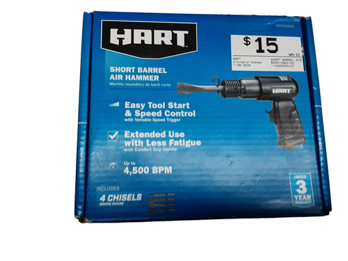 Hart Short Barrel Air Hammer Black Hand Hammer Tool