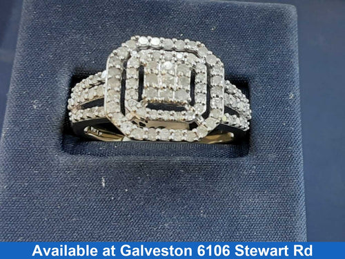 Women's Ring - White Gold 14k (.585) 5 grams Size 10.5