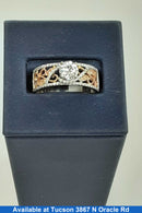 Ring - Wedding Set - White Gold 14k (.585) 6.3 grams Size 9