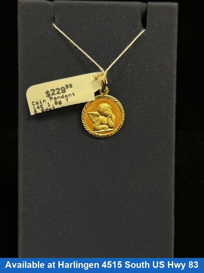 Coin Pendant - Yellow Gold 14k (.585) 1.6 grams