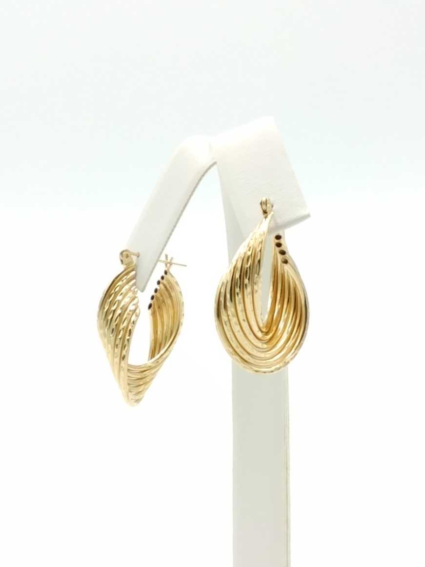 Hoop Earrings - Yellow Gold 14k (.585) 5.1 grams