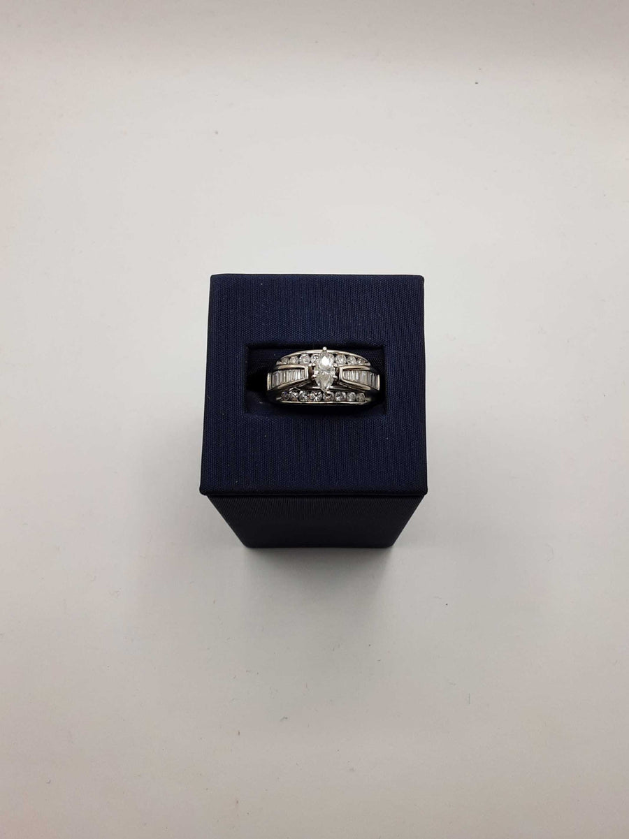 Women's Ring - Solitaire - White Gold 14k (.585) 7.5 Grams Size 7