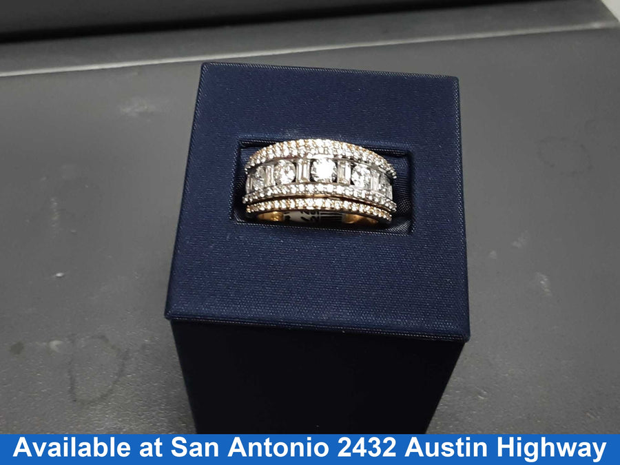 Women's Ring - Anniversary - Yellow Gold 14k (.585) 9.3 grams Size 7