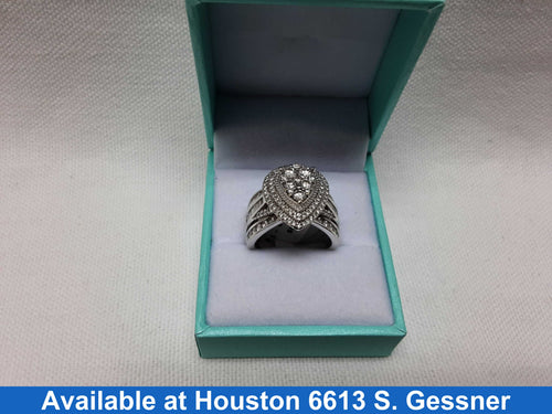 Women's Ring - Solitaire - White Gold 14k (.585) 10.2 grams Size 8