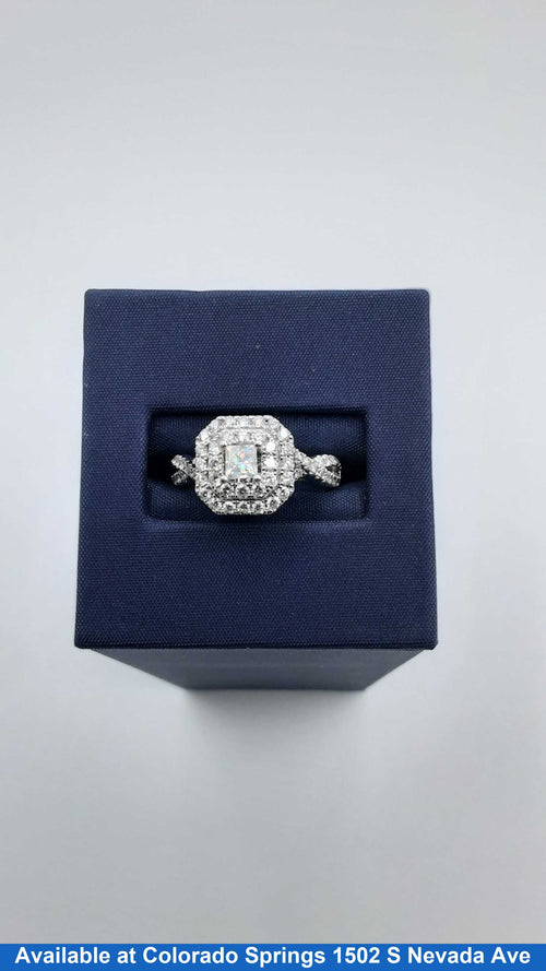 Ring - Wedding Set - White Gold 14k (.585) 4.5 grams Size 4.5