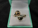 Women's Ring - Tricolor Gold 18k (.750) 3.2 grams Size 10