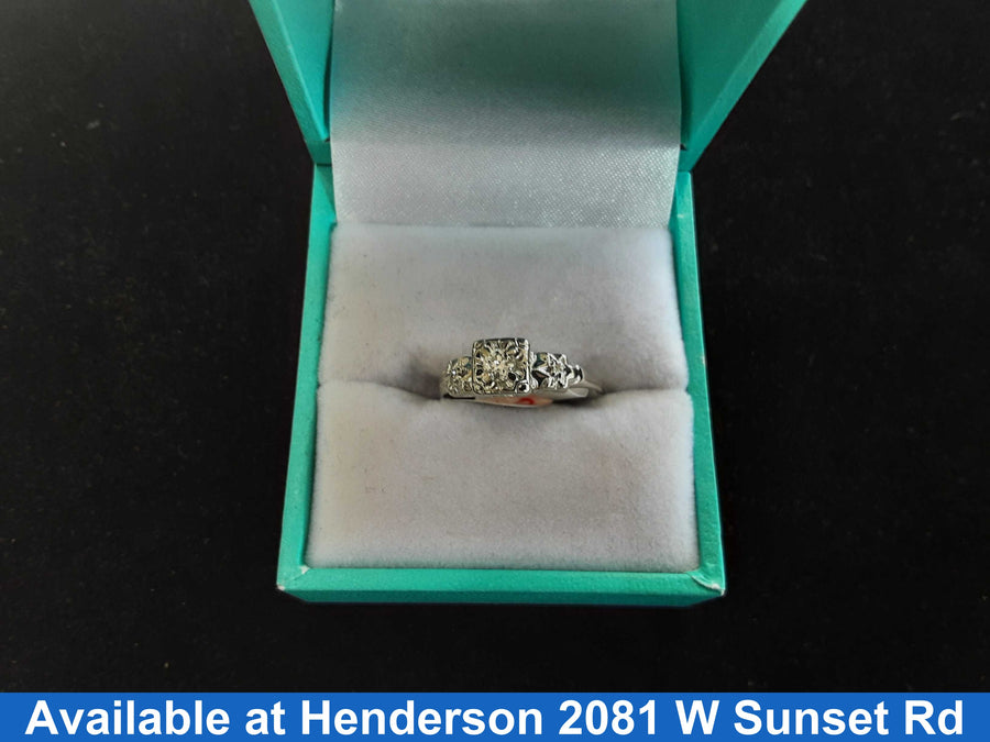 Ring - Engagement Set - White Gold 10k (.417) 1.9 grams Size 20