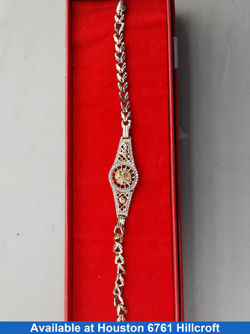 ID Bracelet - Tricolor Gold 14k (.585) 6.3 grams 7 inch