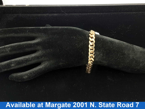Cuban Link Bracelet - Yellow Gold 10k (.417) 32 grams 8 inch