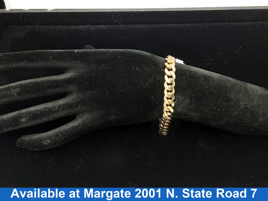 Cuban Link Bracelet - Yellow Gold 10k (.417) 32 grams 8 inch