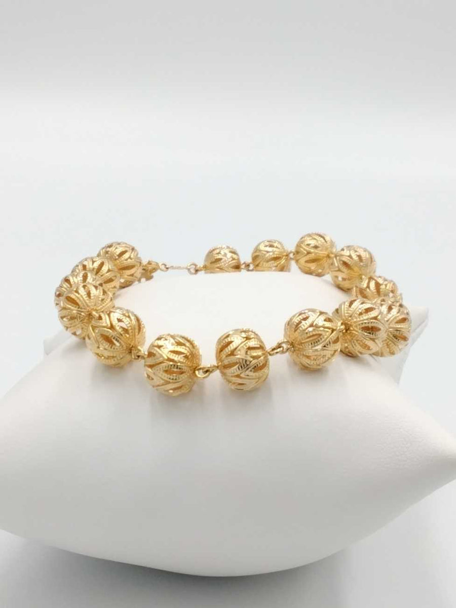 Bead Bracelet - Yellow Gold 10k (.417) 13 grams 9 inch