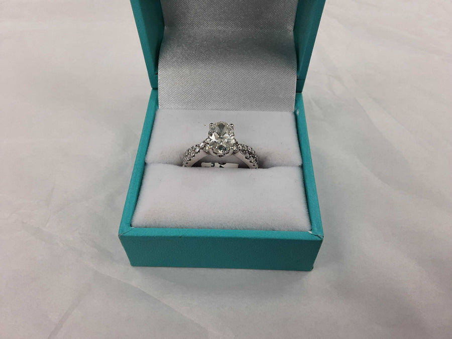 Ring - Engagement Set - White Gold 14k (.585) 4.5 grams Size 4.5